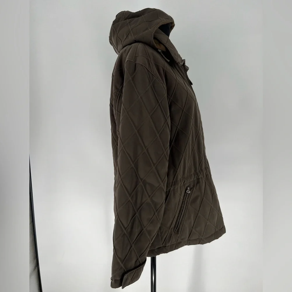 PACIFIC TRAIL HOODED CHOCOLATE BROWN JACKET, COZY WEATHER PROTECTION‎